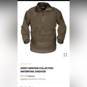 Avery heritage collection waterfowl sweater size medium